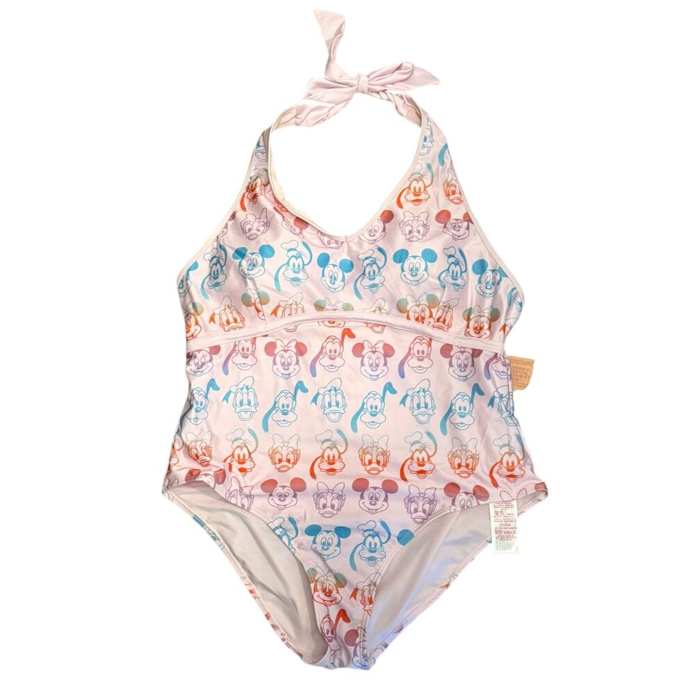 Disney Parks Light Pink Mickey Mouse Minnie Mouse & Friends Swimsuit Size XL